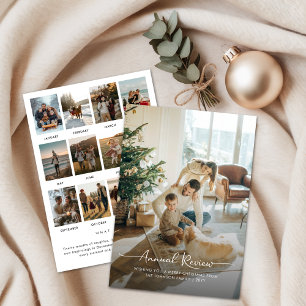 Tarjeta Festiva Revisión anual de qué año son los Navidades fotogr