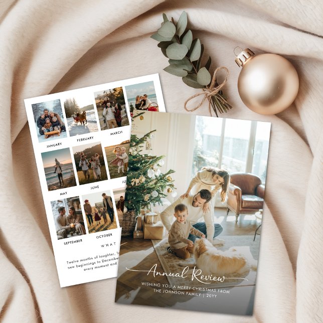 Tarjeta Festiva Revisión anual de qué año son los Navidades fotogr (Subido por el creador)