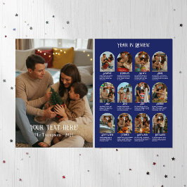 Tarjeta Festiva Revisión del año 12 Foto Familia