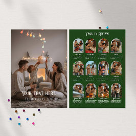 Tarjeta Festiva Revisión del año 12 Foto Familia