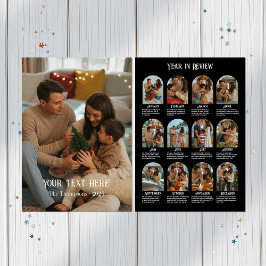 Tarjeta Festiva Revisión del año 12 Foto Familia