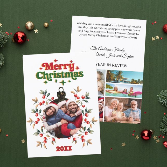 Tarjeta Festiva Revisión del año de la foto de las bayas rojas de  (Subido por el creador)