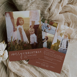 Tarjeta Festiva Revisión del año de los Navidades de la moderna Mo