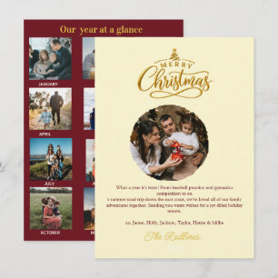 Tarjeta Festiva Revisión del año, Qué año en vino rojo intenso