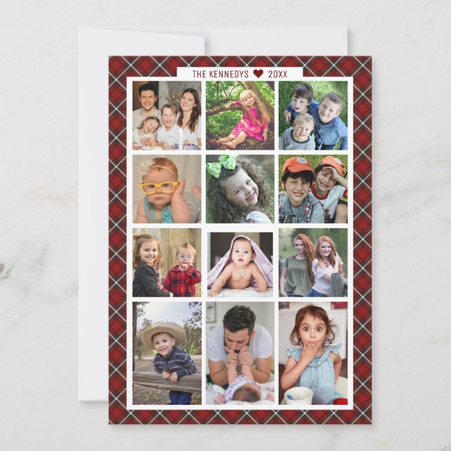 Tarjeta Festiva Revisión del Año Único De La Familia De Los 13 Col (Anverso)