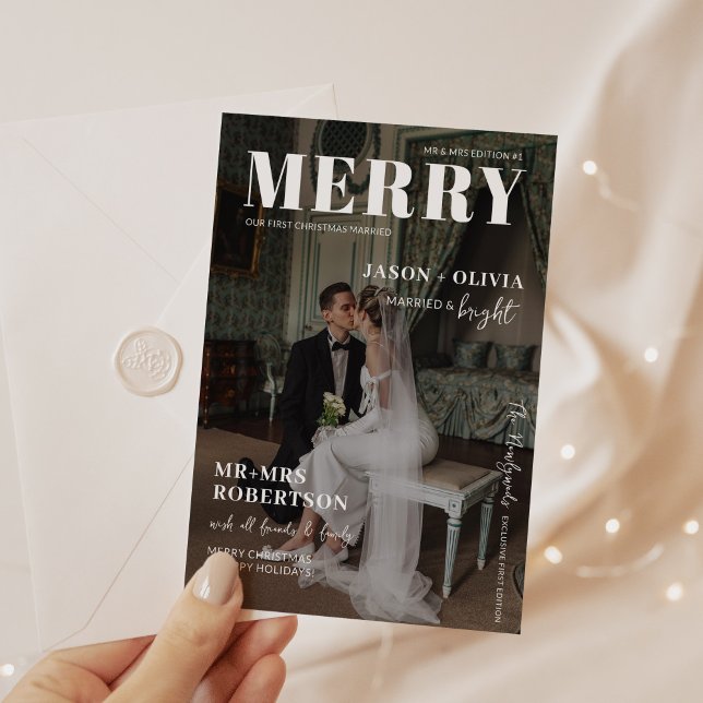 Tarjeta Festiva Revista de moda cubre a Navidades casados (Subido por el creador)