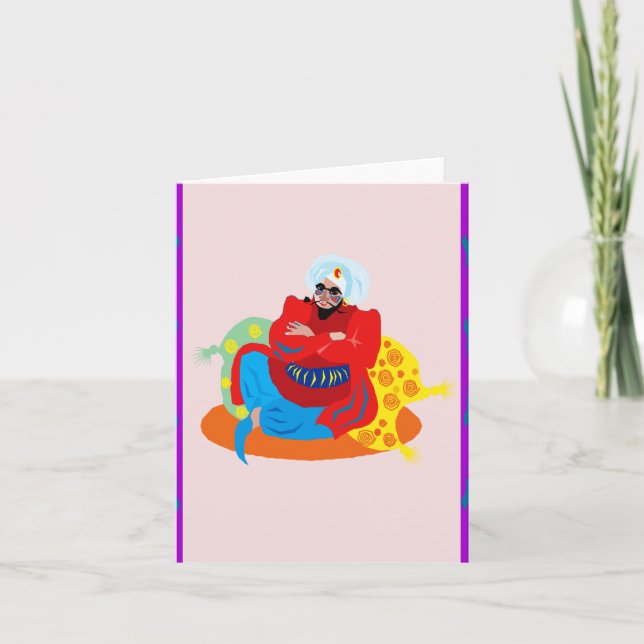 Tarjeta Festiva Rey árabe (Anverso)