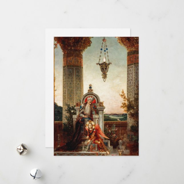 Tarjeta Festiva Rey David, 1878 por Gustave Moreau (Anverso/Reverso In Situ)