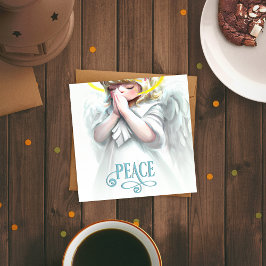 Tarjeta Festiva Rezando por el Ángel de la Paz
