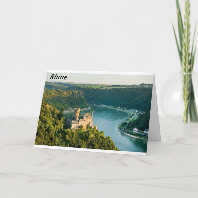 Tarjeta Festiva Rhine Alemania Angie. (Anverso)