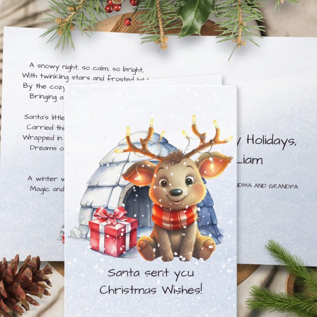 Tarjeta Festiva Rhyme Santas Navidades de poemas nórdicos para niñ (Subido por el creador)