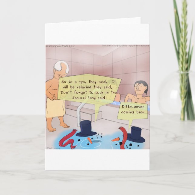 Tarjeta Festiva Rick London Comic Snowman Funny Gifts (Anverso)