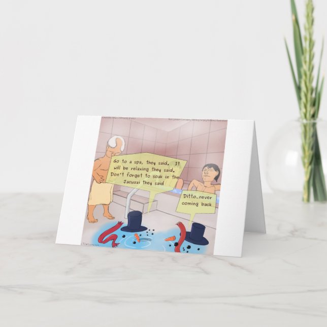 Tarjeta Festiva Rick London Comic Snowman Funny Gifts (Anverso)