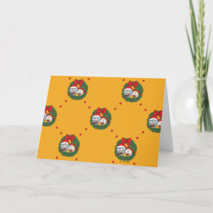 Tarjeta Festiva Rick y Morty Patrón de Wreath de vacaciones