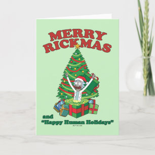 Tarjeta Festiva Rick y Morty Portal Rick Feliz Rickmas