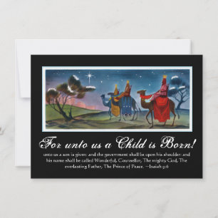 Tarjeta Festiva Ricos y coloridos Wisemen pintando Navidades crist