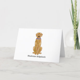 Tarjeta Festiva Ridgeback Dog