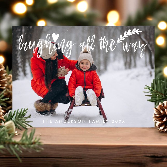 Tarjeta Festiva Ríe todo el camino Pincel Navidades de guiones fot (Subido por el creador)