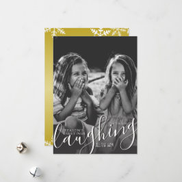 Tarjeta Festiva Riéndose todo el camino de la temporada de oro Fot