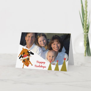Tarjeta Festiva Rindeo lindo con foto familiar o foto de pareja