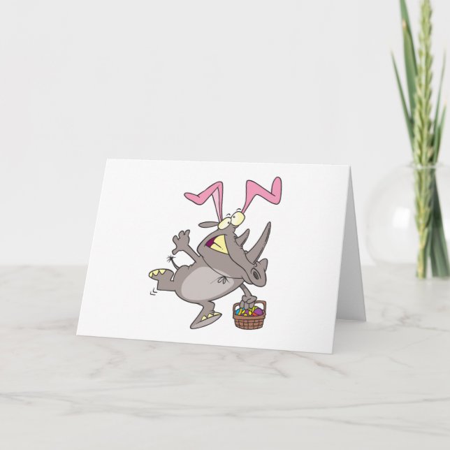 Tarjeta Festiva rinoceronte de Pascua (Anverso)