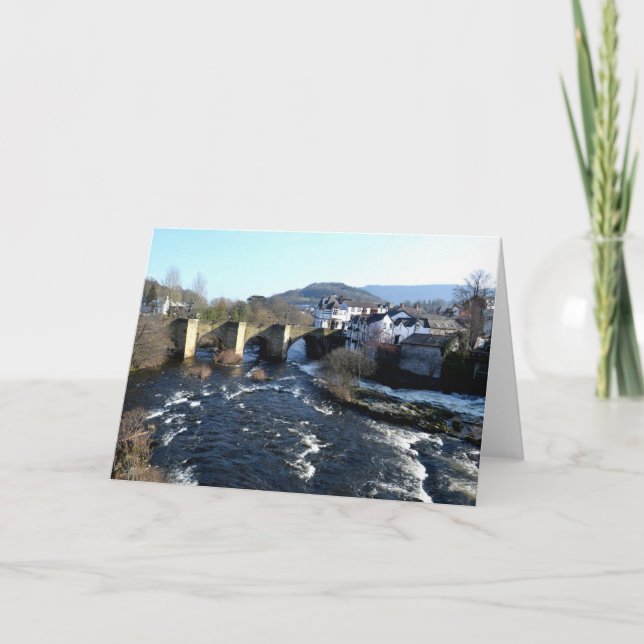 Tarjeta Festiva Río Dee en Llangollen (Anverso)