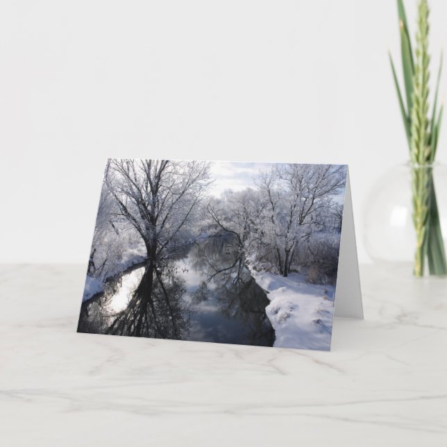 Tarjeta Festiva Río del invierno (Anverso)