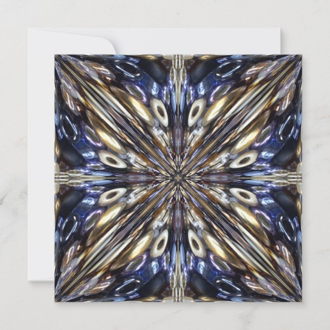 Tarjeta Festiva Riqueza Del Patrón Abstracto De Semillas (Anverso)