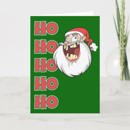 Tarjeta Festiva Risa loca de Papá Noel