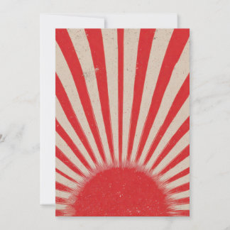 Tarjeta Festiva Rising Sun Background – Retro Vintage Rays