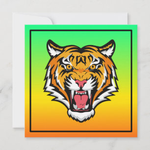 Tarjeta Festiva Roaring Tiger Head-25818 Travel Mug