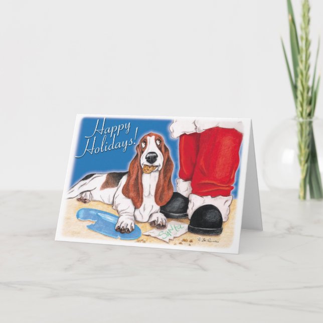 Tarjeta Festiva ¡Robando las galletas de Santa! (Anverso)