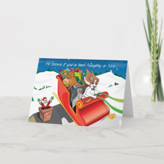 Tarjeta Festiva Robando SantasSleighCARD_ ©ZoeRanucci