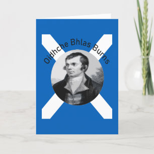 Tarjeta Festiva Robbie Burns - En Gray Oidhche Bhlas Burns