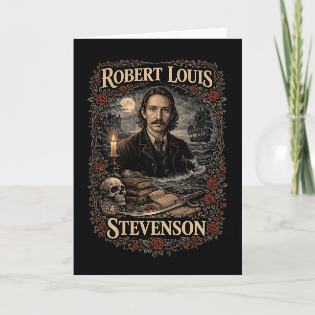 Tarjeta Festiva Robert Louis Stevenson (Anverso)