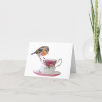 Robin en una carta de té