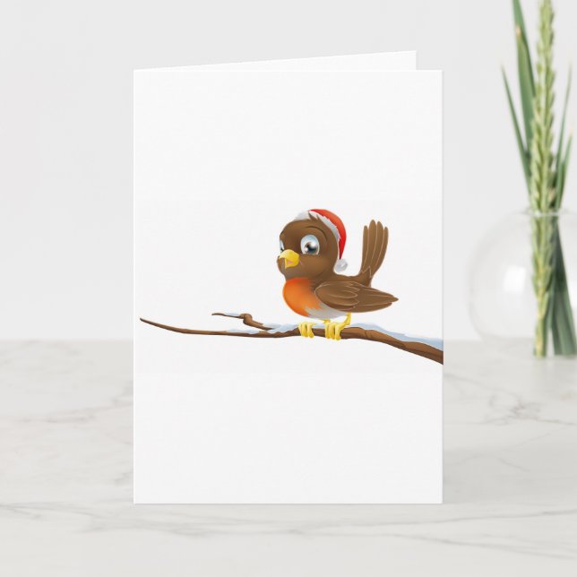 Tarjeta Festiva Robin navidades (Anverso)