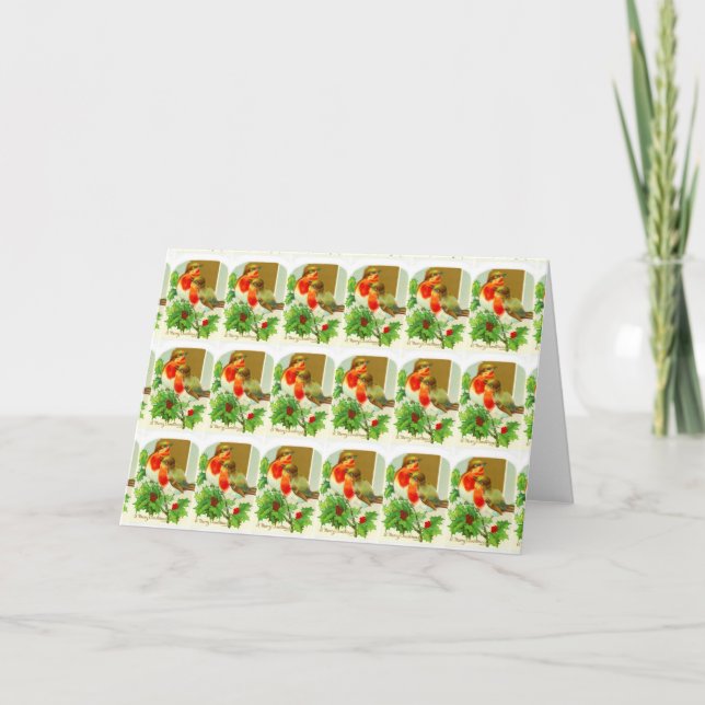 Tarjeta Festiva Robins (Anverso)