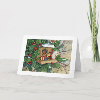 Tarjeta Festiva Robins X Mas