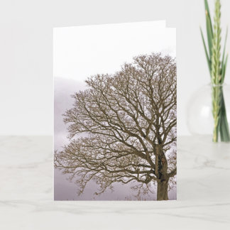 Tarjeta Festiva Roble en el invierno 1