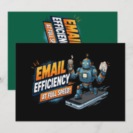 Tarjeta Festiva Robot de Productividad de Correo Electrónico Rápid
