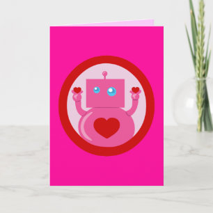Tarjeta Festiva Robot lindo del amor