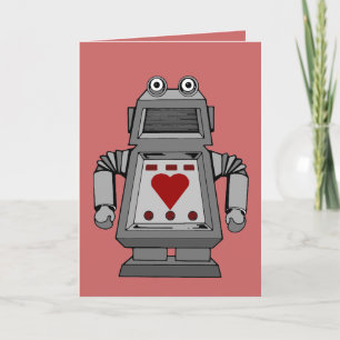 Tarjeta Festiva Robot locamente enamorado