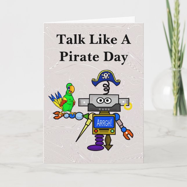 Tarjeta Festiva Robot Pirate Card (Anverso)