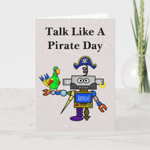 Tarjeta Festiva Robot Pirate Card