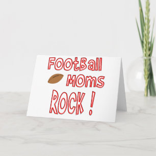 Tarjeta Festiva ¡Roca de las mamáes del fútbol! (rojo)