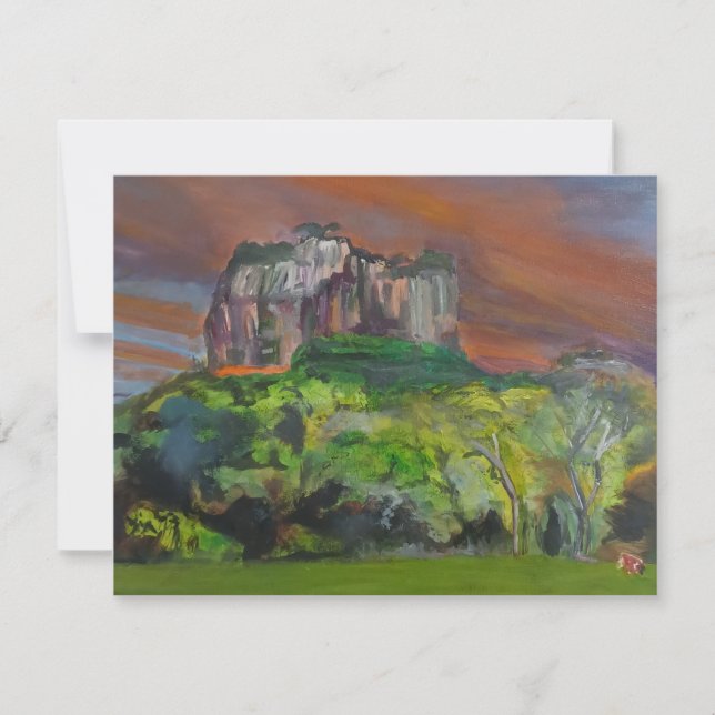 Tarjeta Festiva Roca del León de Sigiriya (Anverso)