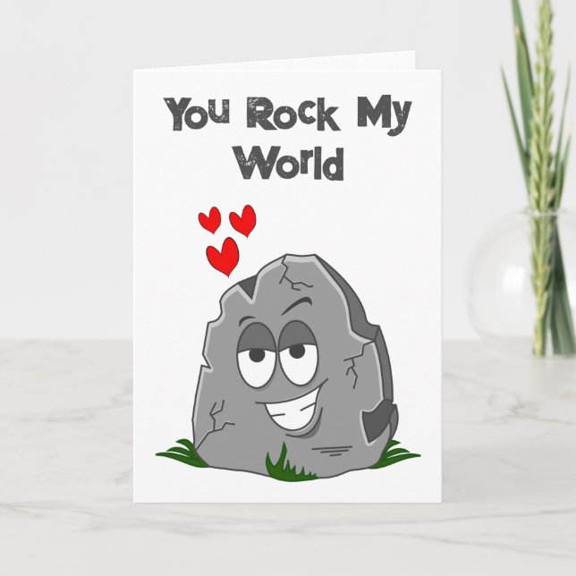 Tarjeta Festiva Rock My World Valentine (Anverso)
