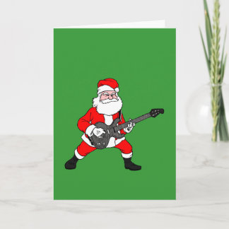 Tarjeta Festiva Rock N Roll Santa Claus