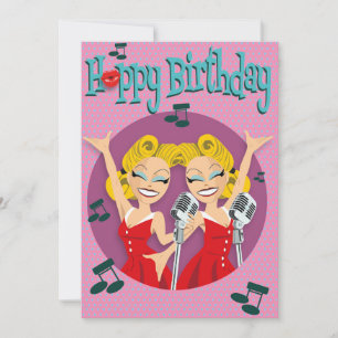 Tarjeta Festiva Rock&roll Enkele verjaardagskaart de 50 años